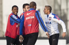 Durante o treino desta tarde no CT Joaquim Grava, Parque Ecolgico do Tiete, zona leste de So Paulo. O prximo jogo da equipe ser amanh, sbado, dia 16/08, contra o Bahia/BA, na Arena Corinthians,valido pela 15 rodada do Campeonato Brasileiro de 2014