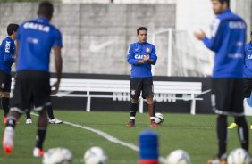 Durante o treino desta tarde no CT Joaquim Grava, Parque Ecolgico do Tiete, zona leste de So Paulo. O prximo jogo da equipe ser amanh, sbado, dia 16/08, contra o Bahia/BA, na Arena Corinthians,valido pela 15 rodada do Campeonato Brasileiro de 2014