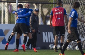 Durante o treino desta tarde no CT Joaquim Grava, Parque Ecolgico do Tiete, zona leste de So Paulo. O prximo jogo da equipe ser amanh, sbado, dia 16/08, contra o Bahia/BA, na Arena Corinthians,valido pela 15 rodada do Campeonato Brasileiro de 2014