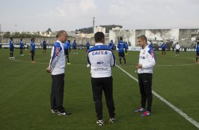 Durante o treino desta tarde no CT Joaquim Grava, Parque Ecolgico do Tiete, zona leste de So Paulo. O prximo jogo da equipe ser amanh, sbado, dia 16/08, contra o Bahia/BA, na Arena Corinthians,valido pela 15 rodada do Campeonato Brasileiro de 2014