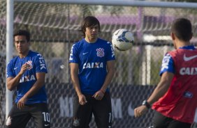 Durante o treino desta tarde no CT Joaquim Grava, Parque Ecolgico do Tiete, zona leste de So Paulo. O prximo jogo da equipe ser amanh, sbado, dia 16/08, contra o Bahia/BA, na Arena Corinthians,valido pela 15 rodada do Campeonato Brasileiro de 2014
