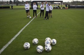 Durante o treino desta tarde no CT Joaquim Grava, Parque Ecolgico do Tiete, zona leste de So Paulo. O prximo jogo da equipe ser amanh, sbado, dia 16/08, contra o Bahia/BA, na Arena Corinthians,valido pela 15 rodada do Campeonato Brasileiro de 2014