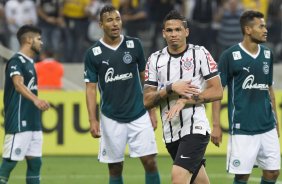 Durante o jogo entre Corinthians x Goias/GO, realizada esta noite na Arena Corinthians, vlido pela 16 rodada do Campeonato Brasileiro de 2014
