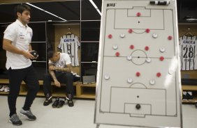 Nos vestirios antes do jogo entre Corinthians x Goias/GO, realizada esta noite na Arena Corinthians, vlido pela 16 rodada do Campeonato Brasileiro de 2014