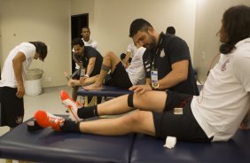 Nos vestirios antes do jogo entre Corinthians x Goias/GO, realizada esta noite na Arena Corinthians, vlido pela 16 rodada do Campeonato Brasileiro de 2014