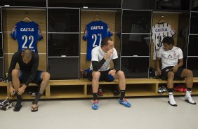 Nos vestirios antes do jogo entre Corinthians x Goias/GO, realizada esta noite na Arena Corinthians, vlido pela 16 rodada do Campeonato Brasileiro de 2014