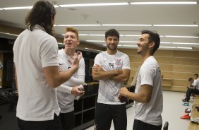 Nos vestirios antes do jogo entre Corinthians x Goias/GO, realizada esta noite na Arena Corinthians, vlido pela 16 rodada do Campeonato Brasileiro de 2014