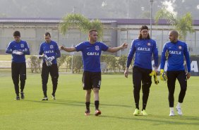Durante o treino desta tarde no CT Joaquim Grava, Parque Ecolgico do Tiete, zona leste de So Paulo. O prximo jogo da equipe ser amanh, quarta-feira, dia 27/08, na Arena Pantanal, contra Bragantino/SP, jogo de ida da Copa do Brasil 2014