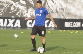 Durante o treino desta tarde no CT Joaquim Grava, Parque Ecolgico do Tiete, zona leste de So Paulo. O prximo jogo da equipe ser amanh, quarta-feira, dia 27/08, na Arena Pantanal, contra Bragantino/SP, jogo de ida da Copa do Brasil 2014