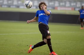 Durante o treino desta tarde no CT Joaquim Grava, Parque Ecolgico do Tiete, zona leste de So Paulo. O prximo jogo da equipe ser amanh, quarta-feira, dia 27/08, na Arena Pantanal, contra Bragantino/SP, jogo de ida da Copa do Brasil 2014
