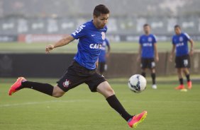 Durante o treino desta tarde no CT Joaquim Grava, Parque Ecolgico do Tiete, zona leste de So Paulo. O prximo jogo da equipe ser amanh, quarta-feira, dia 27/08, na Arena Pantanal, contra Bragantino/SP, jogo de ida da Copa do Brasil 2014