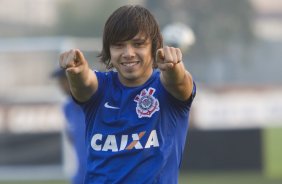 Durante o treino desta tarde no CT Joaquim Grava, Parque Ecolgico do Tiete, zona leste de So Paulo. O prximo jogo da equipe ser amanh, quarta-feira, dia 27/08, na Arena Pantanal, contra Bragantino/SP, jogo de ida da Copa do Brasil 2014