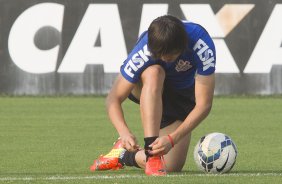 Durante o treino desta tarde no CT Joaquim Grava, Parque Ecolgico do Tiete, zona leste de So Paulo. O prximo jogo da equipe ser amanh, quarta-feira, dia 27/08, na Arena Pantanal, contra Bragantino/SP, jogo de ida da Copa do Brasil 2014