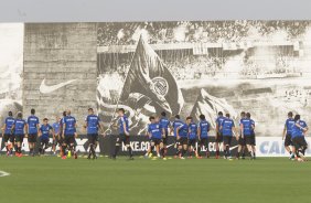 Durante o treino desta tarde no CT Joaquim Grava, Parque Ecolgico do Tiete, zona leste de So Paulo. O prximo jogo da equipe ser amanh, quarta-feira, dia 27/08, na Arena Pantanal, contra Bragantino/SP, jogo de ida da Copa do Brasil 2014
