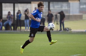 Durante o treino desta tarde no CT Joaquim Grava, Parque Ecolgico do Tiete, zona leste de So Paulo. O prximo jogo da equipe ser amanh, quarta-feira, dia 27/08, na Arena Pantanal, contra Bragantino/SP, jogo de ida da Copa do Brasil 2014