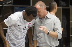 Nos vestirios antes do jogo entre Corinthians x Fluminense, realizado esta tarde na Arena Corinthians, vlido pela 18 rodada do Campeonato Brasileiro de 2014
