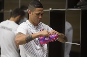 Nos vestirios antes do jogo entre Corinthians x Fluminense, realizado esta tarde na Arena Corinthians, vlido pela 18 rodada do Campeonato Brasileiro de 2014