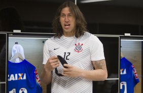 Nos vestirios antes do jogo entre Corinthians x Fluminense, realizado esta tarde na Arena Corinthians, vlido pela 18 rodada do Campeonato Brasileiro de 2014