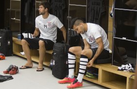 Nos vestirios antes do jogo entre Corinthians x Fluminense, realizado esta tarde na Arena Corinthians, vlido pela 18 rodada do Campeonato Brasileiro de 2014