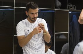 Nos vestirios antes do jogo entre Corinthians x Fluminense, realizado esta tarde na Arena Corinthians, vlido pela 18 rodada do Campeonato Brasileiro de 2014