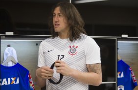 Nos vestirios antes do jogo entre Corinthians x Fluminense, realizado esta tarde na Arena Corinthians, vlido pela 18 rodada do Campeonato Brasileiro de 2014