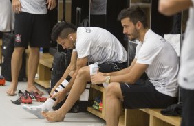Nos vestirios antes do jogo entre Corinthians x Fluminense, realizado esta tarde na Arena Corinthians, vlido pela 18 rodada do Campeonato Brasileiro de 2014
