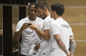 Nos vestirios antes do jogo entre Corinthians x Fluminense, realizado esta tarde na Arena Corinthians, vlido pela 18 rodada do Campeonato Brasileiro de 2014
