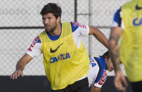 Durante o treino desta tarde no CT 'Joaquim Grava', no Parque Ecolgico do Tiete, zona leste de So Paulo. O prximo jogo da equipe ser domingo dia 03/09, contra o Criciuma/SC, no estdio Heriberto Hulse, vlido pela 19. rodada do Campeonato Brasileiro de 2014