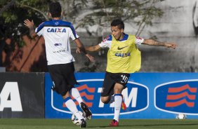 Durante o treino desta tarde no CT 'Joaquim Grava', no Parque Ecolgico do Tiete, zona leste de So Paulo. O prximo jogo da equipe ser domingo dia 03/09, contra o Criciuma/SC, no estdio Heriberto Hulse, vlido pela 19. rodada do Campeonato Brasileiro de 2014