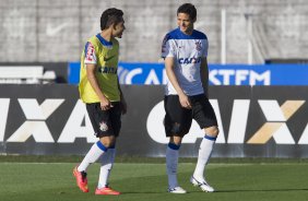 Durante o treino desta tarde no CT 'Joaquim Grava', no Parque Ecolgico do Tiete, zona leste de So Paulo. O prximo jogo da equipe ser domingo dia 03/09, contra o Criciuma/SC, no estdio Heriberto Hulse, vlido pela 19. rodada do Campeonato Brasileiro de 2014