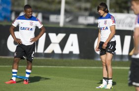 Durante o treino desta tarde no CT 'Joaquim Grava', no Parque Ecolgico do Tiete, zona leste de So Paulo. O prximo jogo da equipe ser domingo dia 03/09, contra o Criciuma/SC, no estdio Heriberto Hulse, vlido pela 19. rodada do Campeonato Brasileiro de 2014