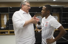 Nos vestiários antes do jogo entre Corinthians x Atlético-MG, realizado esta noite na Arena Corinthians, válido pela 20ª rodada do Campeonato Brasileiro de 2014