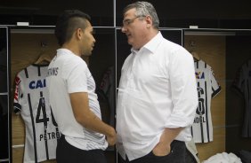 Nos vestirios antes do jogo entre Corinthians x Atltico-MG, realizado esta noite na Arena Corinthians, vlido pela 20 rodada do Campeonato Brasileiro de 2014