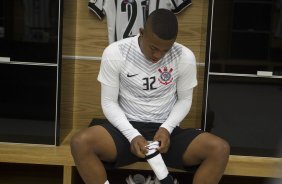 Nos vestiários antes do jogo entre Corinthians x Atlético-MG, realizado esta noite na Arena Corinthians, válido pela 20ª rodada do Campeonato Brasileiro de 2014