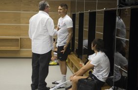 Nos vestirios antes do jogo entre Corinthians x Atltico-MG, realizado esta noite na Arena Corinthians, vlido pela 20 rodada do Campeonato Brasileiro de 2014