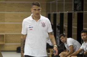 Nos vestirios antes do jogo entre Corinthians x Atltico-MG, realizado esta noite na Arena Corinthians, vlido pela 20 rodada do Campeonato Brasileiro de 2014