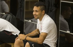 Nos vestirios antes do jogo entre Corinthians x Atltico-MG, realizado esta noite na Arena Corinthians, vlido pela 20 rodada do Campeonato Brasileiro de 2014