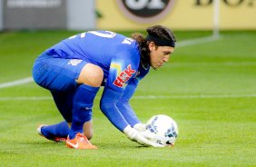 O goleiro Cassio do Corinthians durante partida vlida pelo campeonato Brasileiro. jogo realizado na Arena Corinthians 11/09/2014(