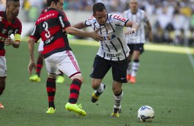 Durante o jogo entre Flamengo x Corinthians, realizado esta tarde no estdio do Maracan, vlido pela 21 rodada do Campeonato Brasileiro de 2014