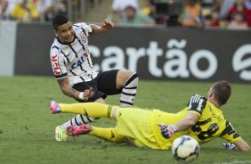 Durante o jogo entre Flamengo x Corinthians, realizado esta tarde no estdio do Maracan, vlido pela 21 rodada do Campeonato Brasileiro de 2014