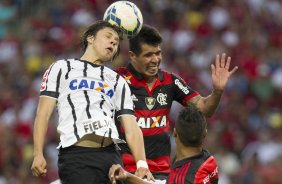 Durante o jogo entre Flamengo x Corinthians, realizado esta tarde no estdio do Maracan, vlido pela 21 rodada do Campeonato Brasileiro de 2014