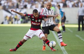 Durante o jogo entre Flamengo x Corinthians, realizado esta tarde no estdio do Maracan, vlido pela 21 rodada do Campeonato Brasileiro de 2014