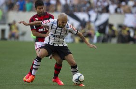 Durante o jogo entre Flamengo x Corinthians, realizado esta tarde no estdio do Maracan, vlido pela 21 rodada do Campeonato Brasileiro de 2014