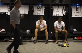 Nos vestiários antes do jogo entre Flamengo x Corinthians, realizado esta tarde no estádio do Maracanã, válido pela 21ª rodada do Campeonato Brasileiro de 2014