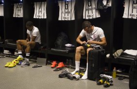 Nos vestiários antes do jogo entre Flamengo x Corinthians, realizado esta tarde no estádio do Maracanã, válido pela 21ª rodada do Campeonato Brasileiro de 2014