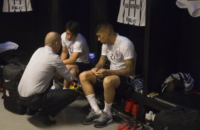 Nos vestiários antes do jogo entre Flamengo x Corinthians, realizado esta tarde no estádio do Maracanã, válido pela 21ª rodada do Campeonato Brasileiro de 2014