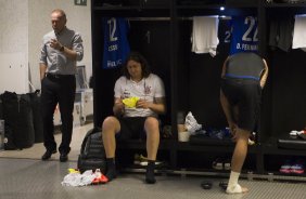 Nos vestiários antes do jogo entre Flamengo x Corinthians, realizado esta tarde no estádio do Maracanã, válido pela 21ª rodada do Campeonato Brasileiro de 2014