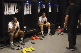 Nos vestiários antes do jogo entre Flamengo x Corinthians, realizado esta tarde no estádio do Maracanã, válido pela 21ª rodada do Campeonato Brasileiro de 2014
