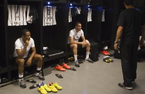 Nos vestirios antes do jogo entre Flamengo x Corinthians, realizado esta tarde no estdio do Maracan, vlido pela 21 rodada do Campeonato Brasileiro de 2014