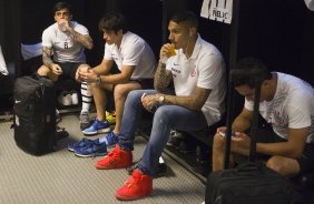 Nos vestiários antes do jogo entre Flamengo x Corinthians, realizado esta tarde no estádio do Maracanã, válido pela 21ª rodada do Campeonato Brasileiro de 2014